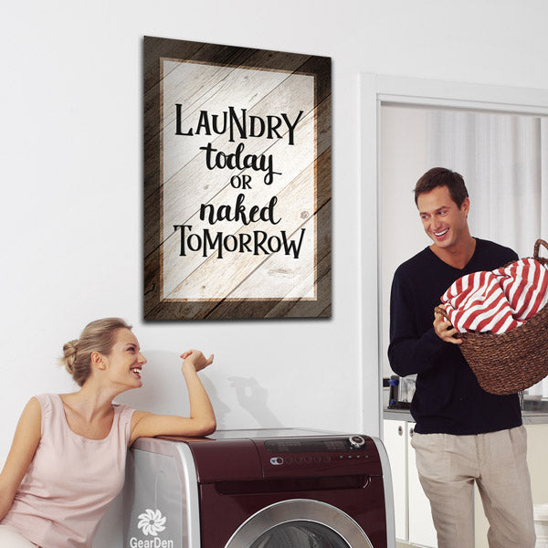 laundry today room sign funny wall art typography