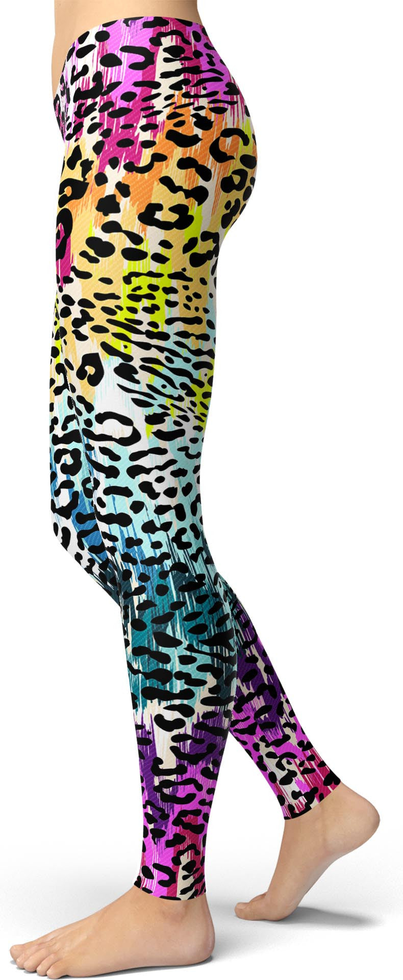 Rainbow Leopard Skin Leggings