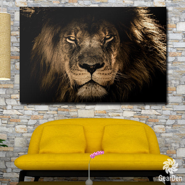 "King Of The Jungle" Premium Canvas Wall Art