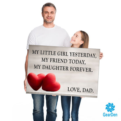 "My Daughter Forever - Love, Dad" Premium Canvas