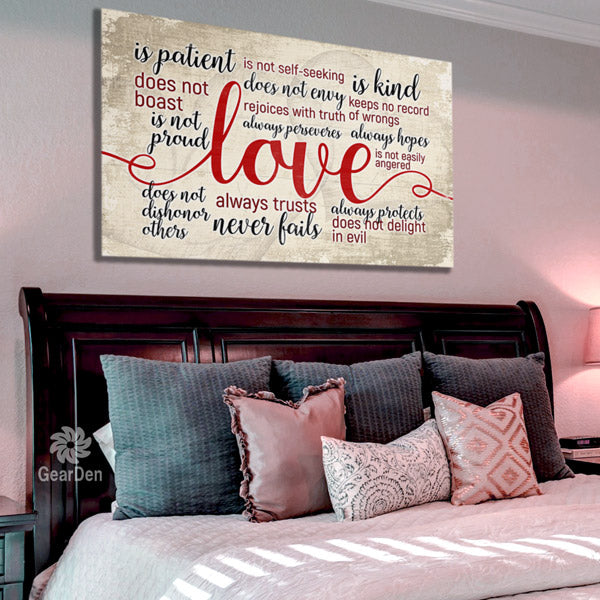 "Love Is Patient ... Love Is Kind" Canvas Wall Art