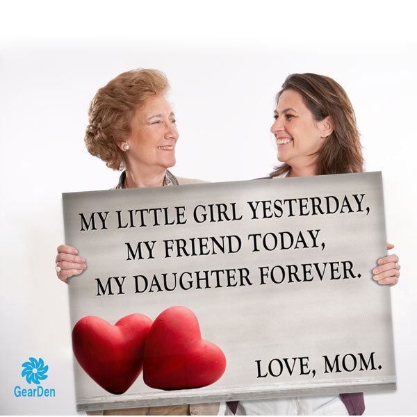 "My Daughter Forever - Love, Mom" Premium Canvas