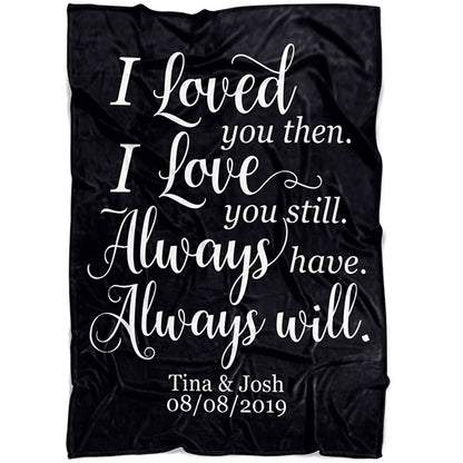 Personalized "I Loved You Then" Premium Fleece Blanket