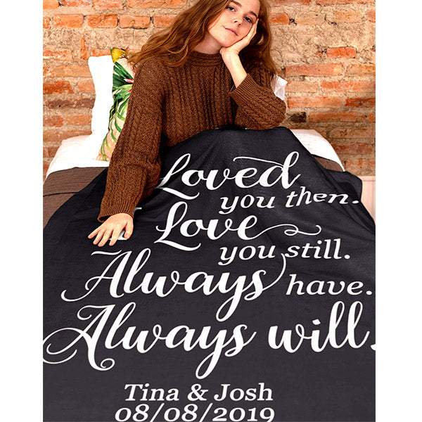 Personalized "I Loved You Then" Premium Fleece Blanket