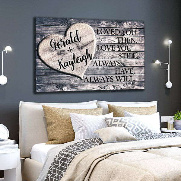 Personalized "Loved You Then, Love You Still" Premium Canvas