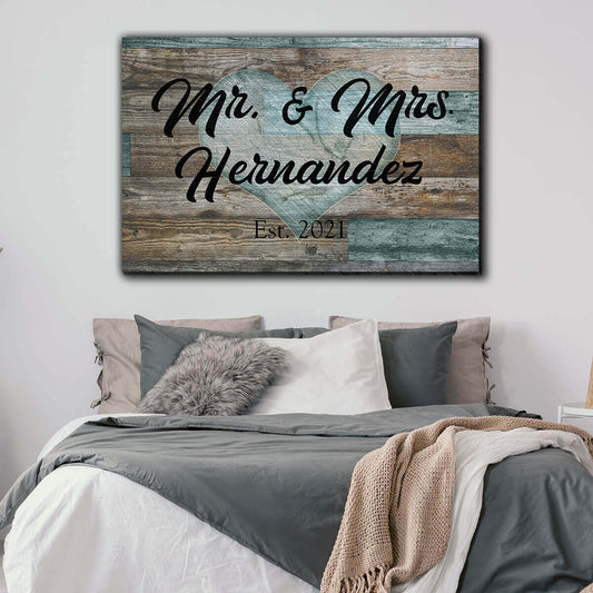 Personalized "Mr & Mrs" Premium Canvas