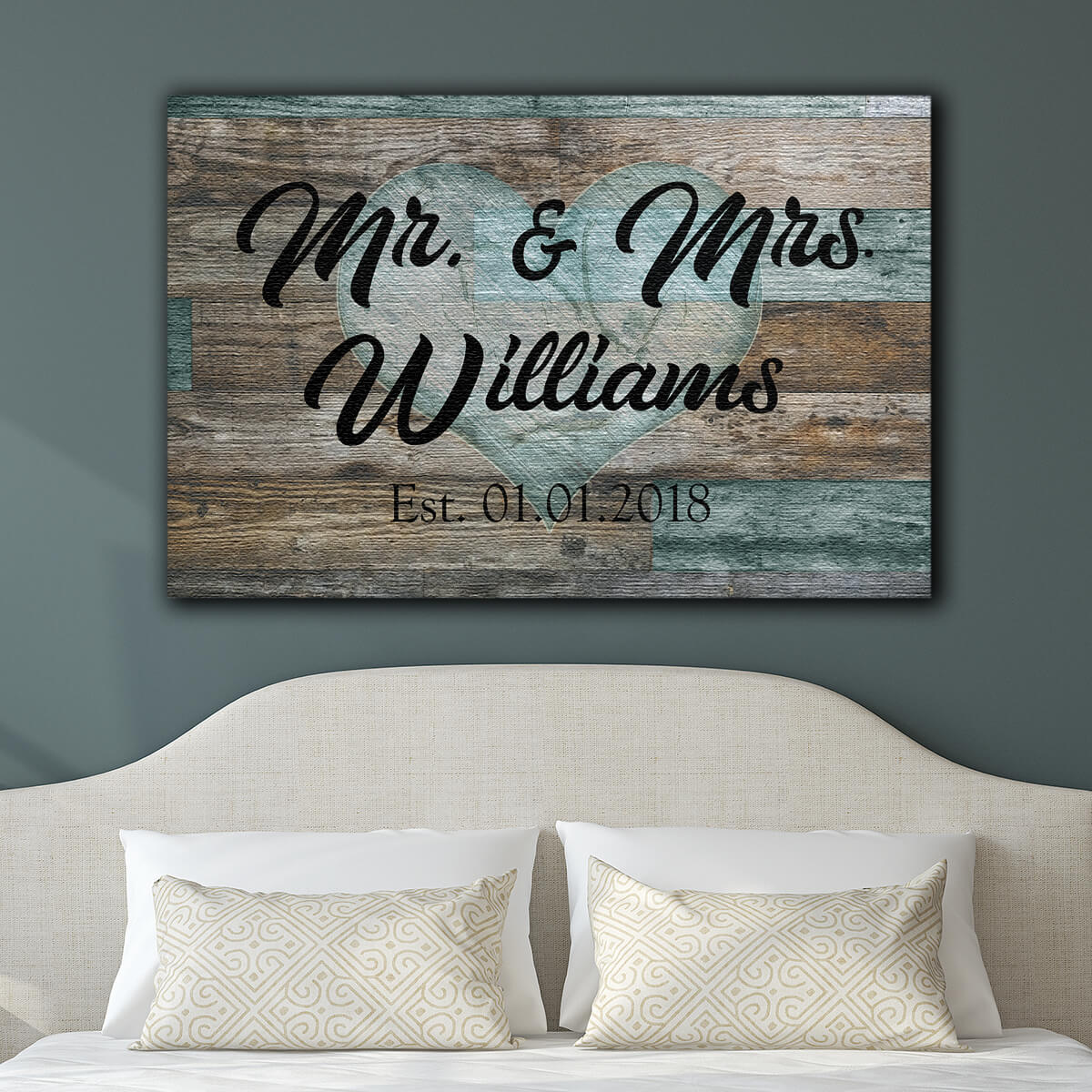 Personalized "Mr & Mrs" Premium Canvas