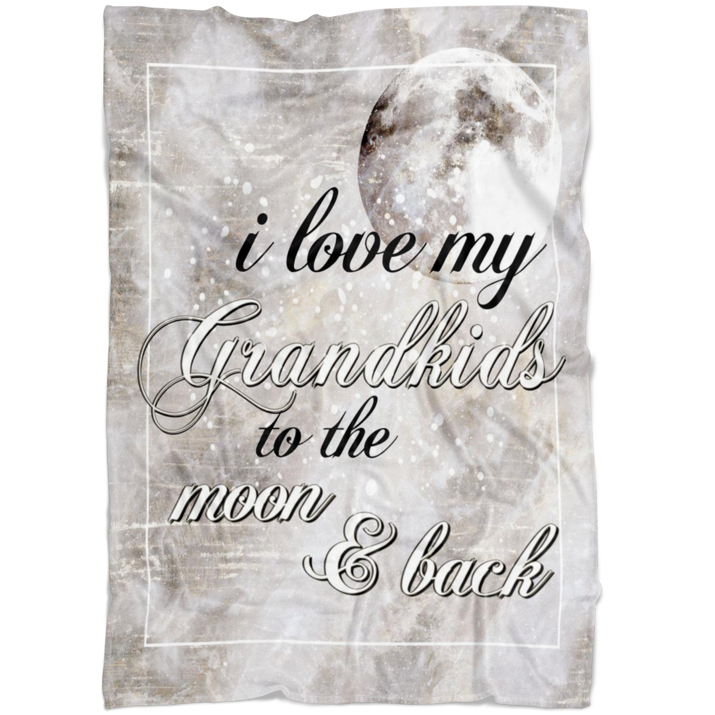 "I Love My Grandkids To The Moon And Back" Premium Fleece Blanket