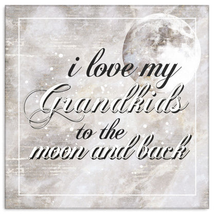 "I Love my Grandkids to the Moon and Back" Premium Canvas