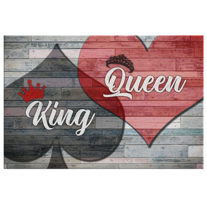 "King of Spades And Queen Of Hearts" Premium Canvas
