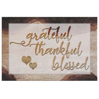 "Grateful, Thankful, Blessed" Premium Canvas