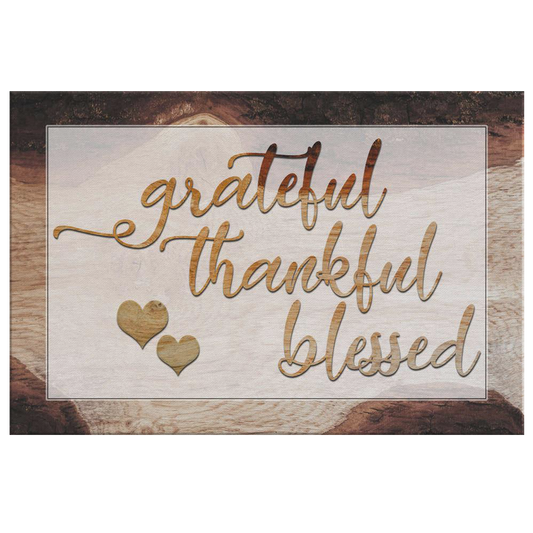 "Grateful, Thankful, Blessed" Premium Canvas