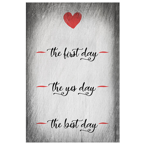 Personalized "The First, Yes, Best Day" Premium Canvas