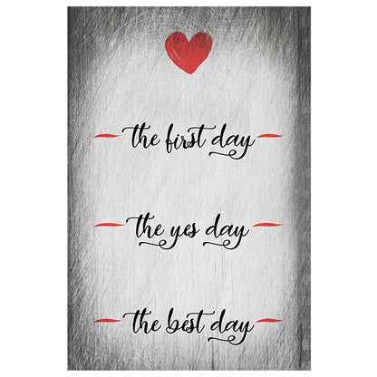 Personalized "The First, Yes, Best Day" Premium Canvas