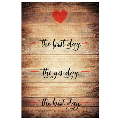 Personalized "The First, Yes, Best Day" Premium Canvas