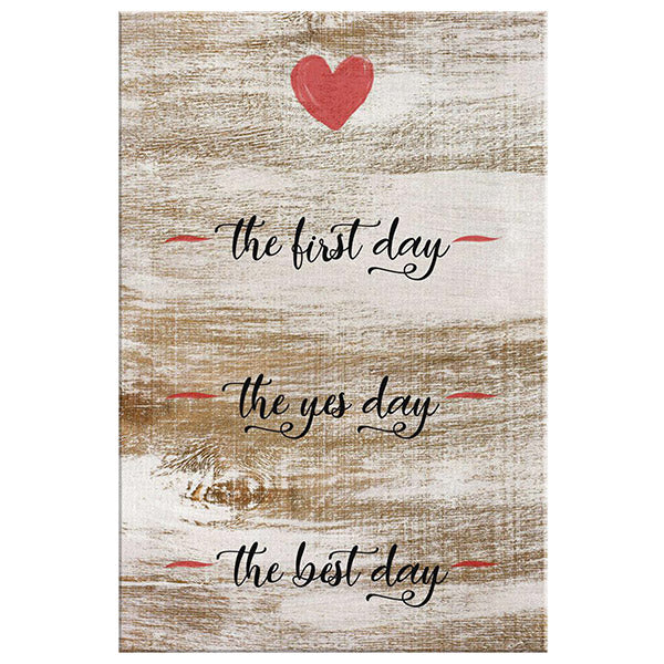 Personalized "The First, Yes, Best Day" Premium Canvas