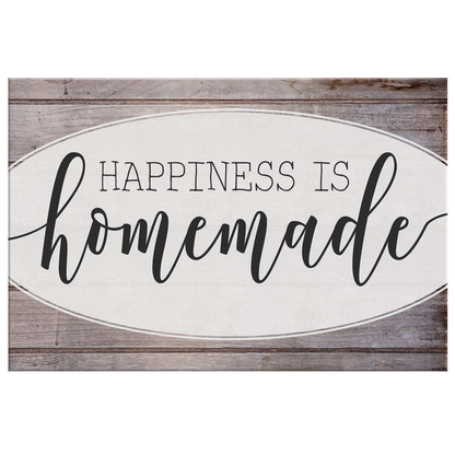 "Happiness Is Homemade" Premium Canvas
