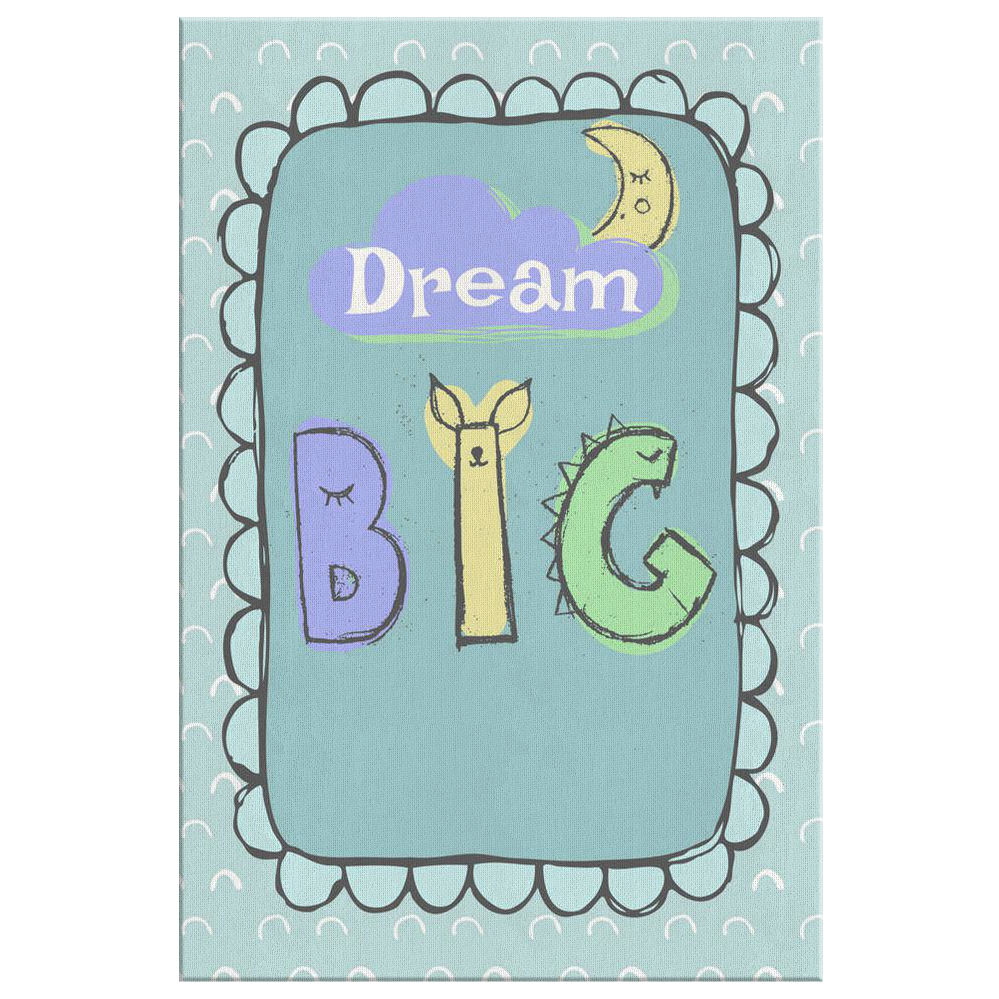 personalized dream big childs name canvas decor gift