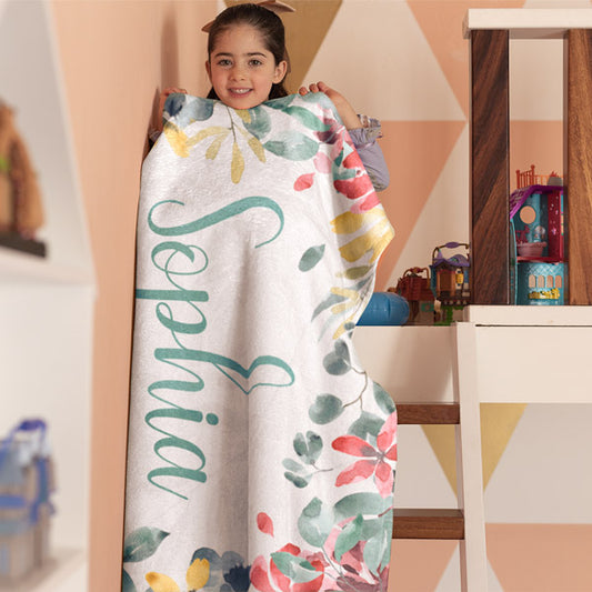 Personalized Name Premium Child and Baby Blanket