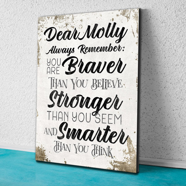Personalized "Always Remember.." Inspirational Premium Canvas