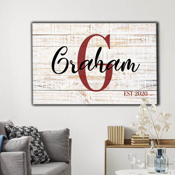Personalized "Family Name" Premium Canvas