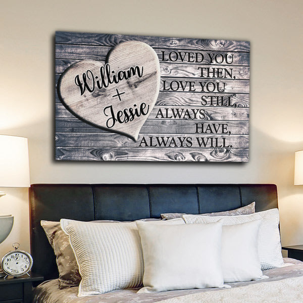 Personalized "Loved You Then, Love You Still" Premium Canvas Wall Art