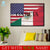 Personalized Mexican American Flag & Family Name Premium Canvas