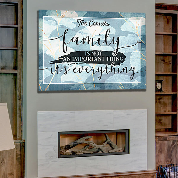 Personalized "Family - It's Everything" Premium Canvas