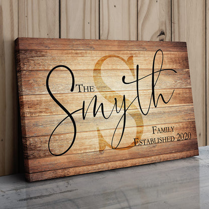 Personalized "Family Name - Established" Premium Canvas Wall Art