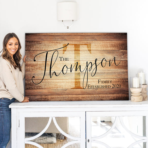 white wall light - large personalized wooden family wall art - GearDen