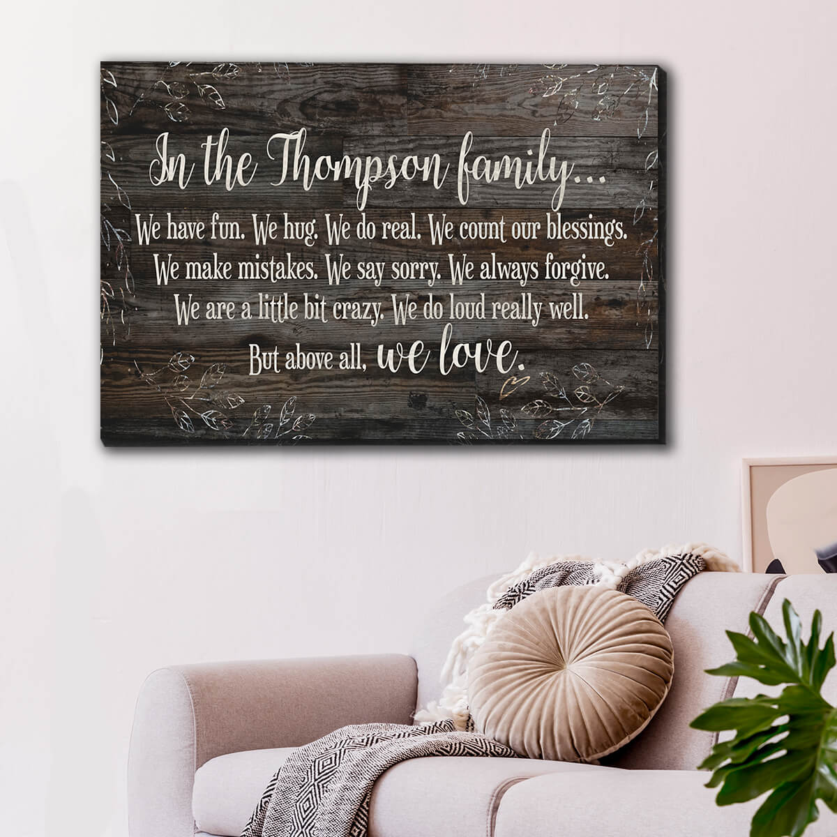 Personalized "We Have Fun But Above All We Love" Premium Canvas Wall Art
