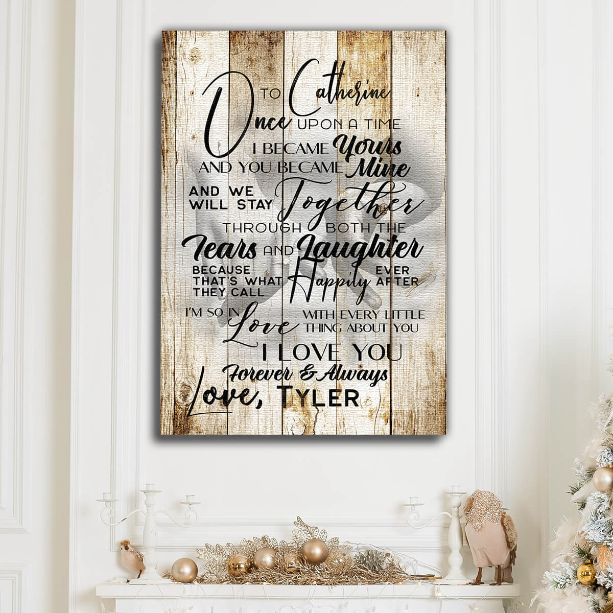Personalized "To My Wife - Once Upon A Time.." Premium Canvas