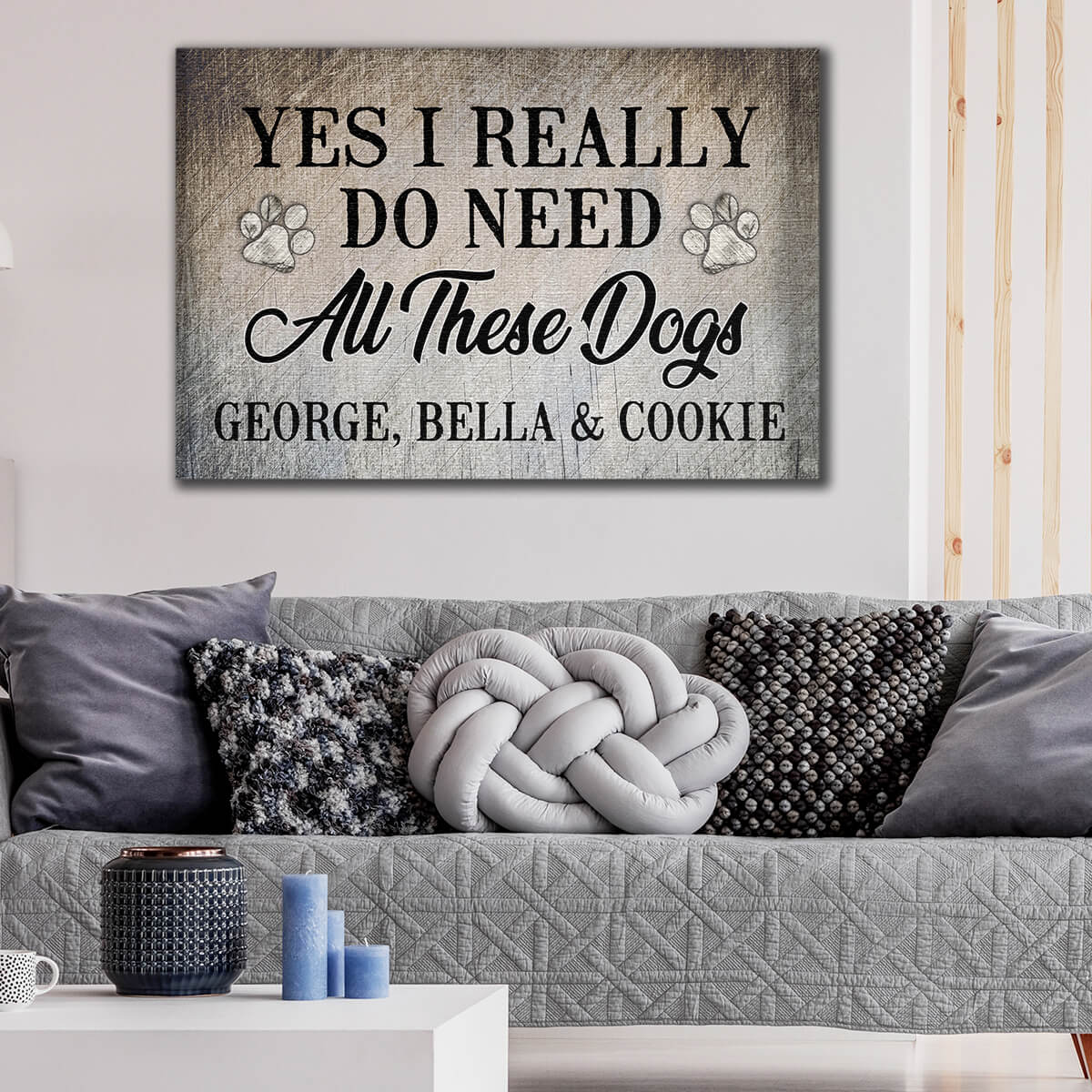 Personalized "All These Dogs" Premium Canvas