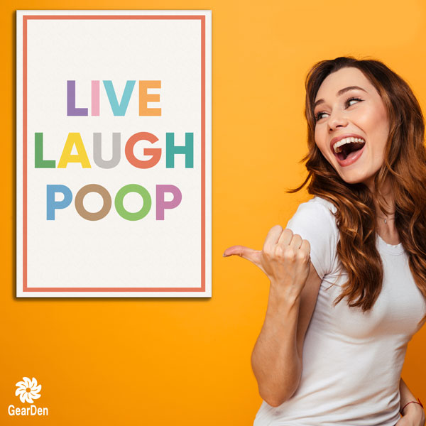 "Live Laugh Poop" Premium Canvas