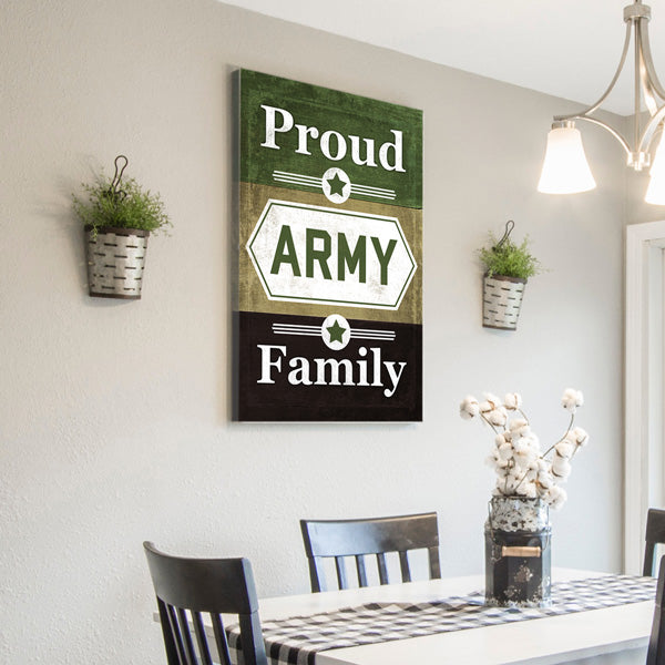 "Proud Army Family" Canvas Wall Art