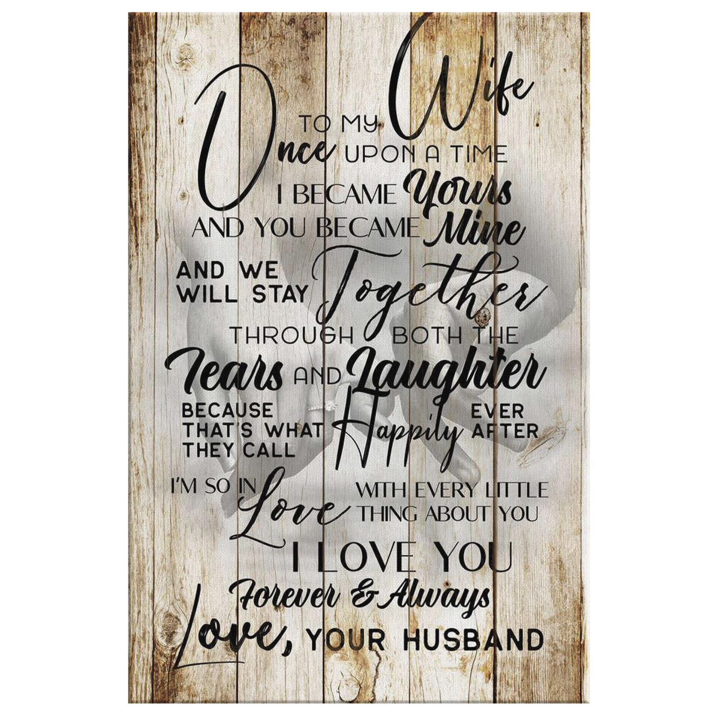 "To My Wife - Once Upon A Time.." Premium Canvas