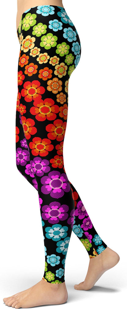 Rainbow Flower Leggings