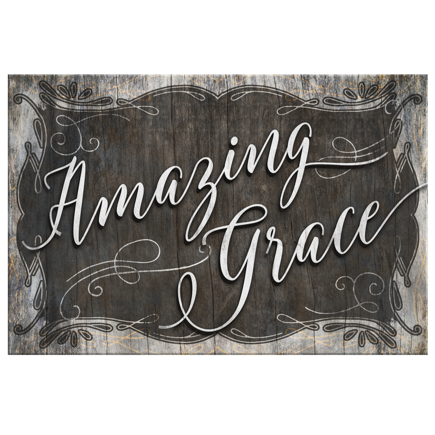 "Amazing Grace" Premium Rustic Canvas