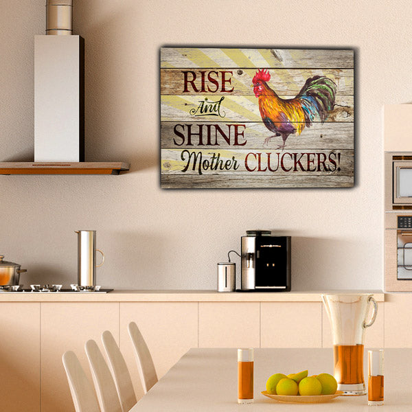"Rooster - Rise And Shine" Premium Canvas Wall Art
