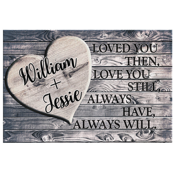 Personalized "Loved You Then, Love You Still" Premium Canvas