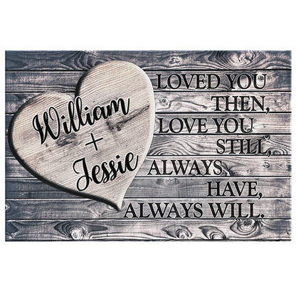 Personalized "Loved You Then, Love You Still" Premium Canvas