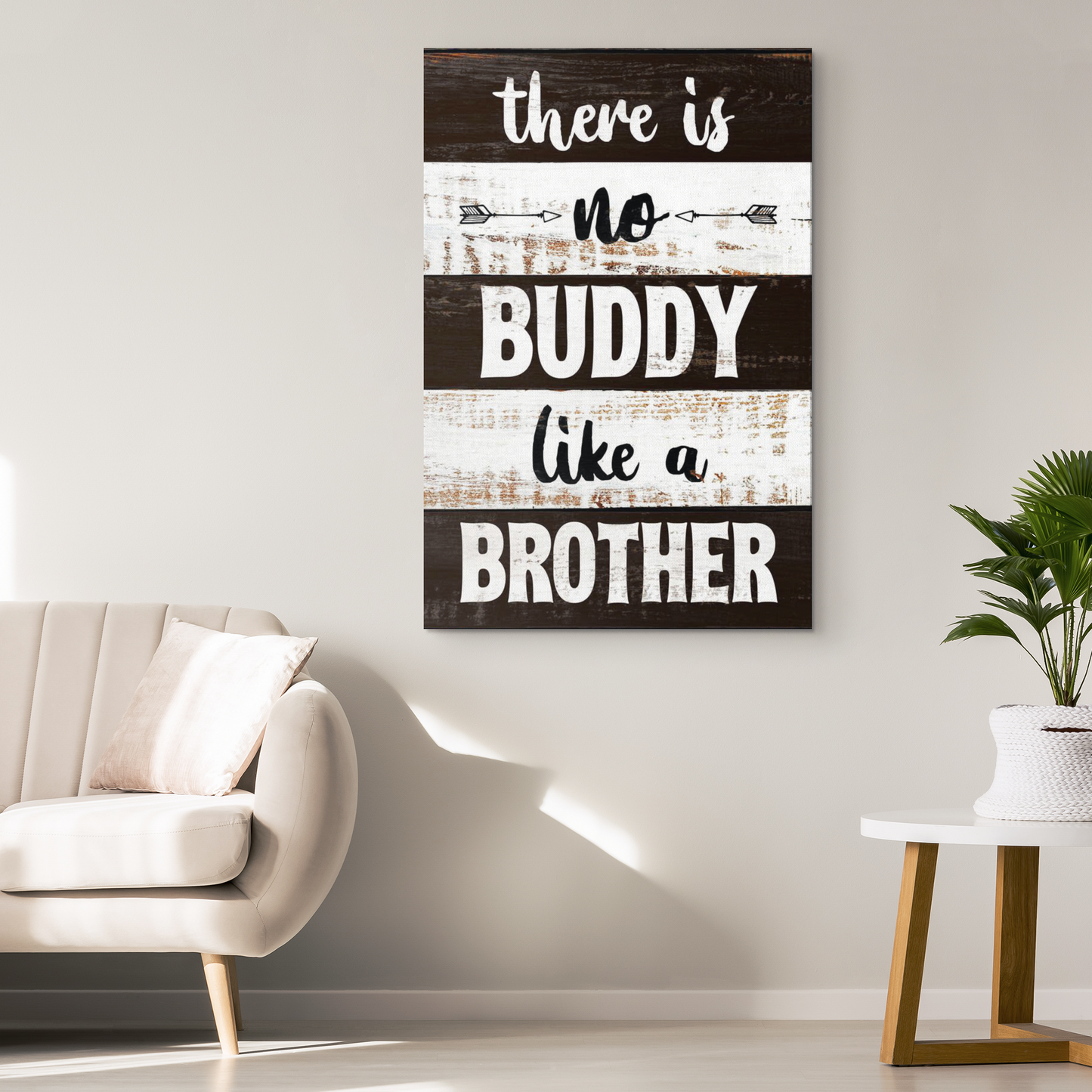 "No Buddy Like A Brother" Premium Canvas