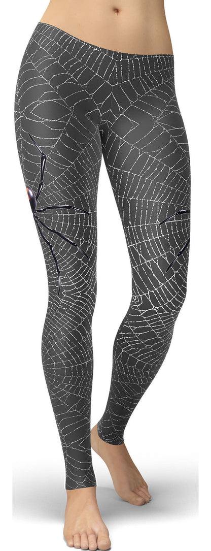 Black Widow Spider Web Leggings
