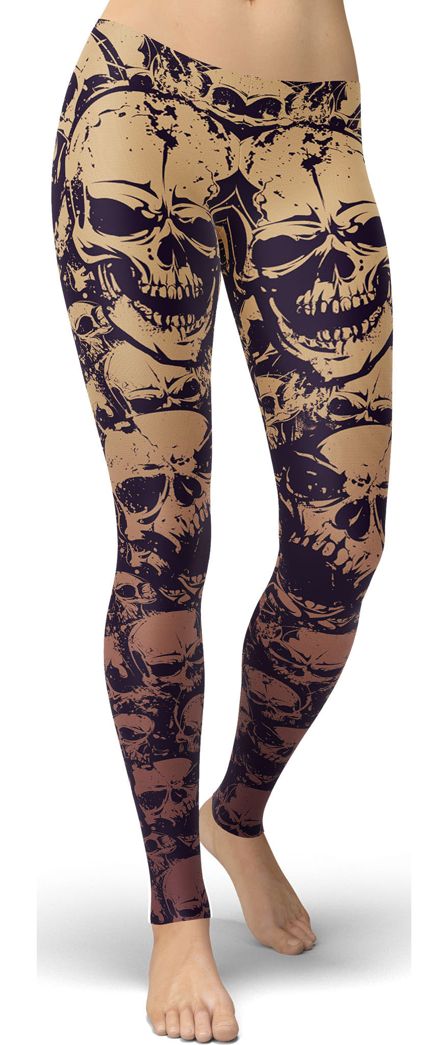 Goth Skulls Pattern Leggings