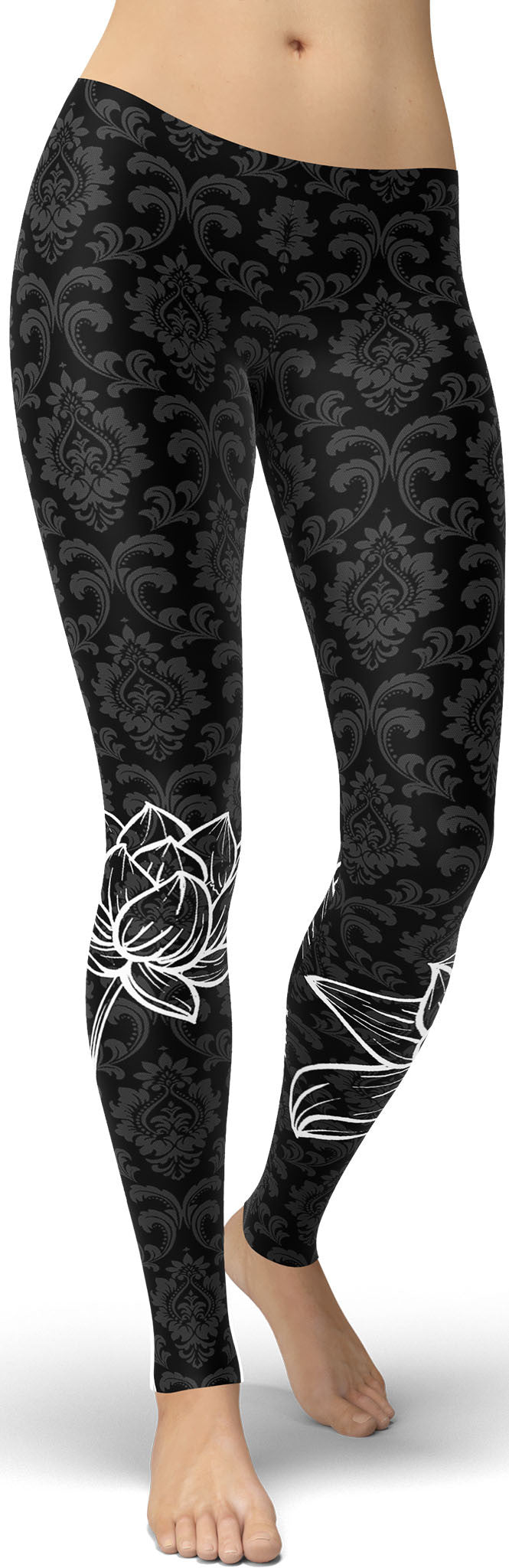 Lotus Leggings - Shop 🍂AUTUMN🍂 leggings SOLID BLACK ATHLETIC LEGGINGS