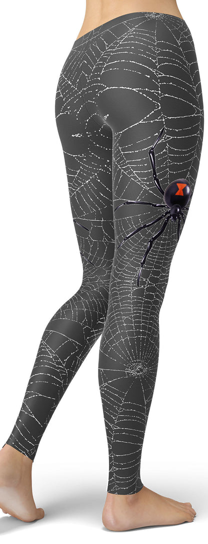 Black Widow Spider Web Leggings