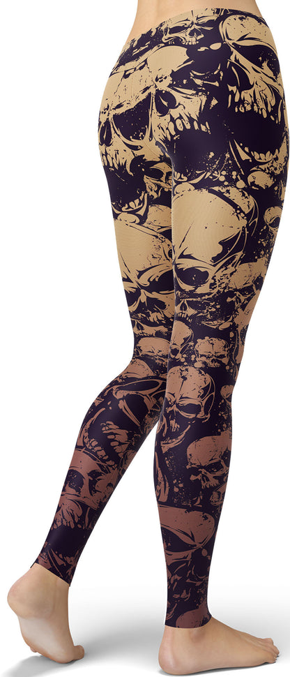 Goth Skulls Pattern Leggings