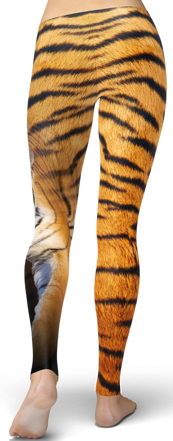Tiger LEGGINGS TIGER PRINT Leggings Pink and Purple Rainbow