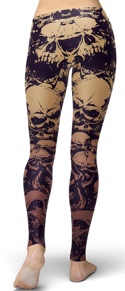 Goth Skulls Pattern Leggings