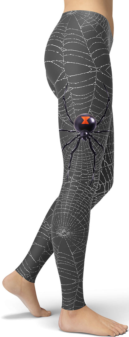 Black Widow Spider Web Leggings